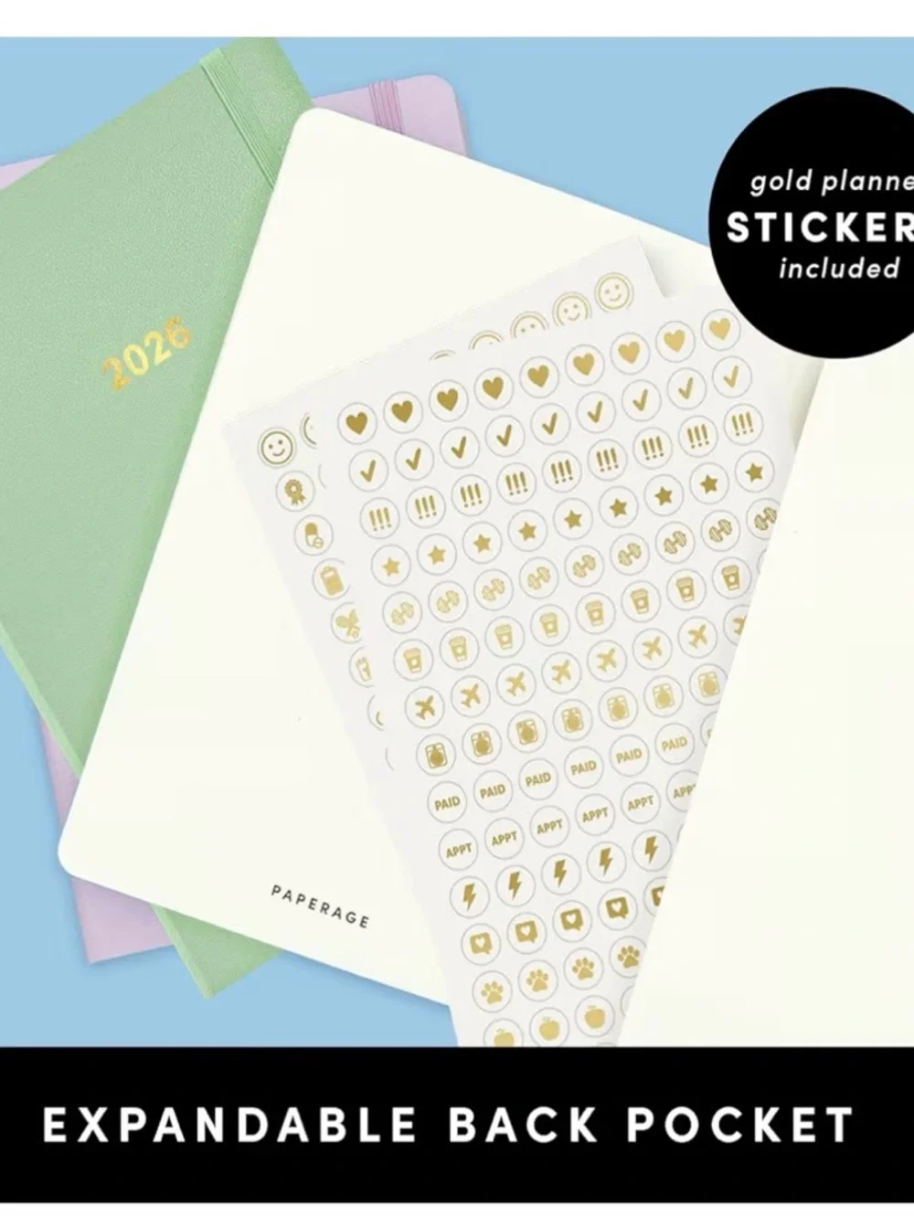 2026 Black Weekly & Monthly Planner